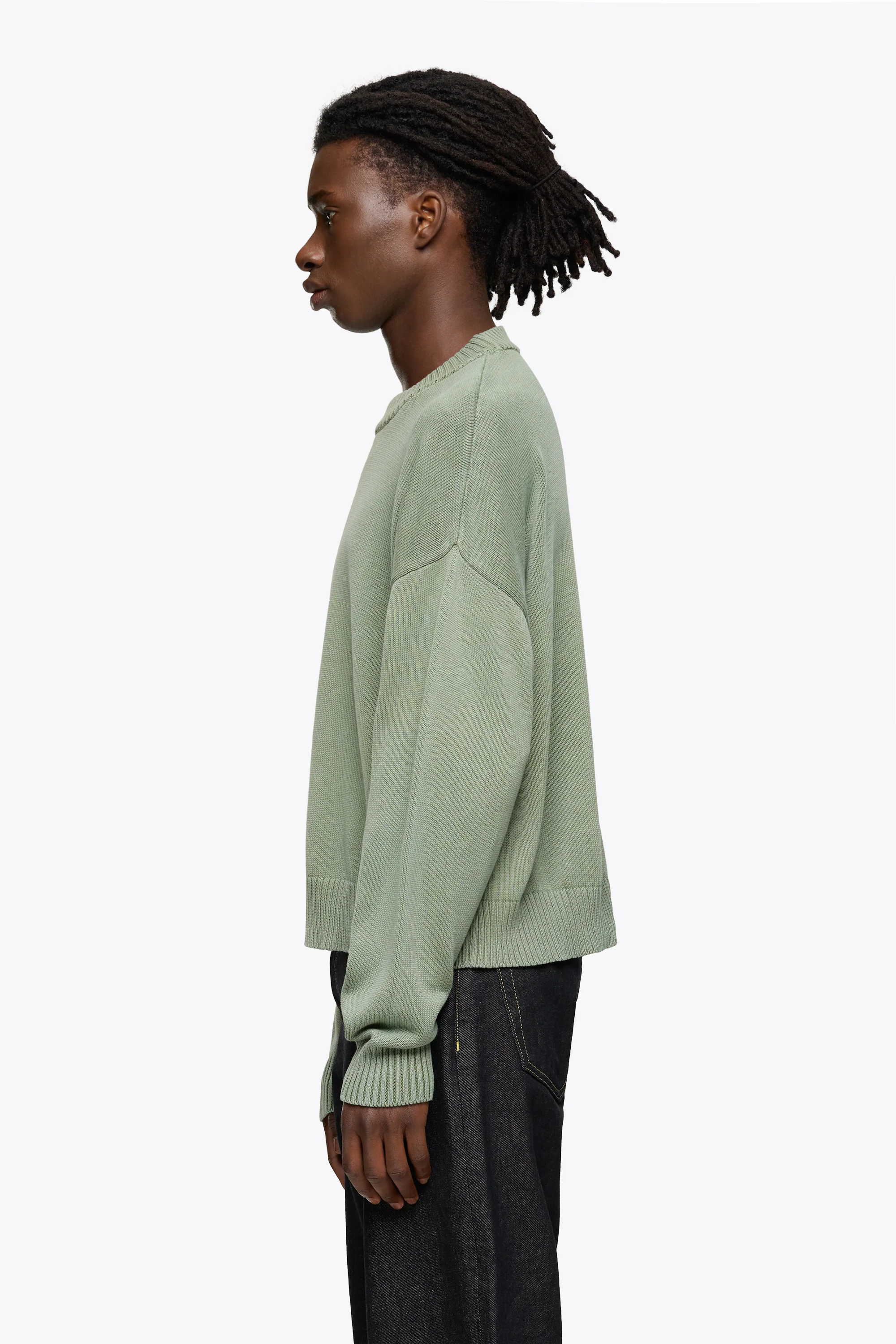 Cropped Knit Sweater - Image 2
