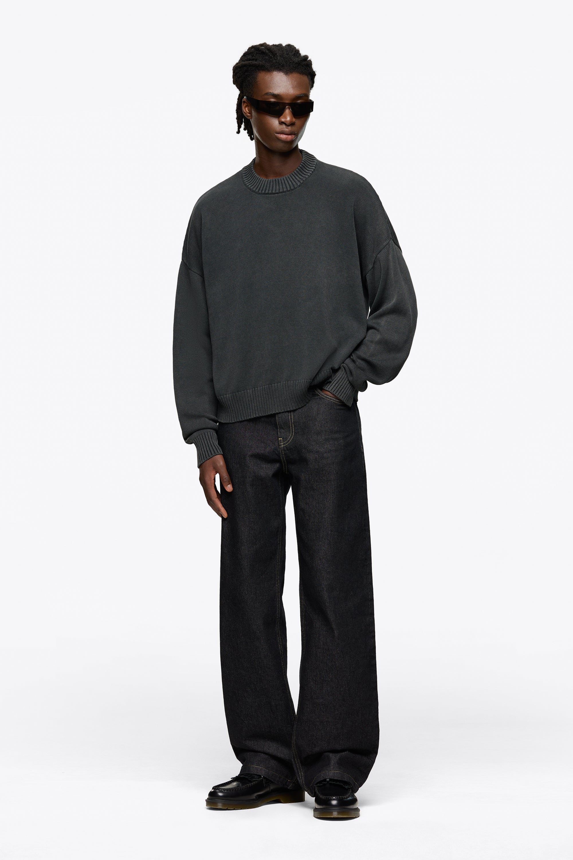 Cropped Knit Sweater - Image 4