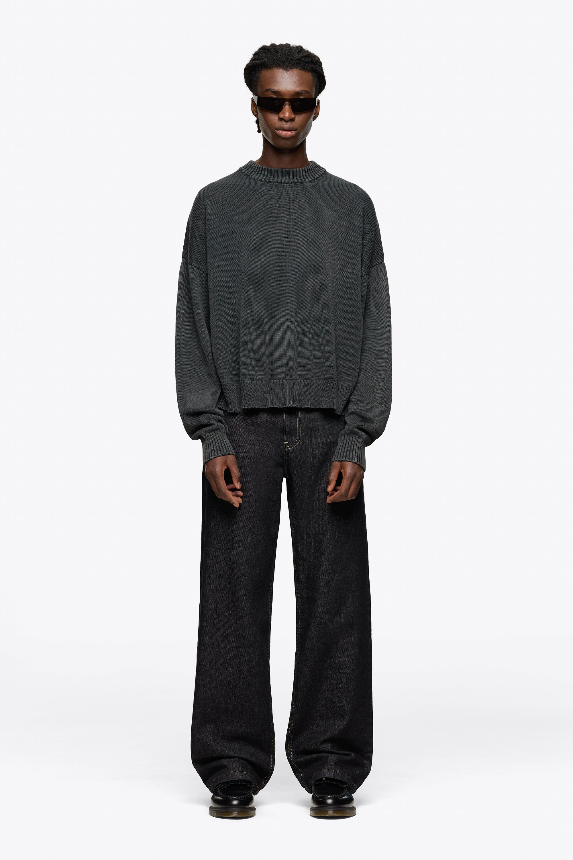 Cropped Knit Sweater - Image 5