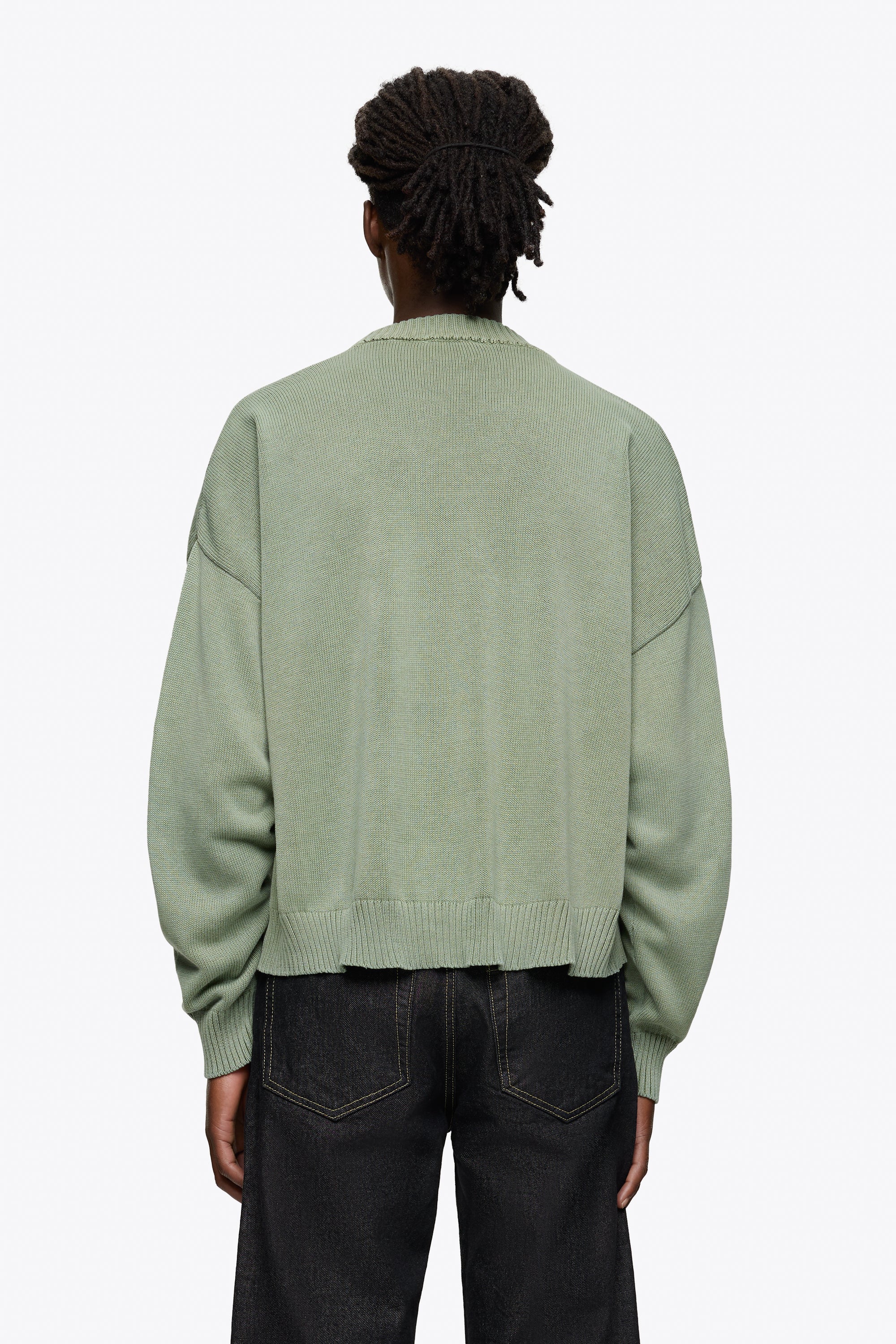 Cropped Knit Sweater - Image 3