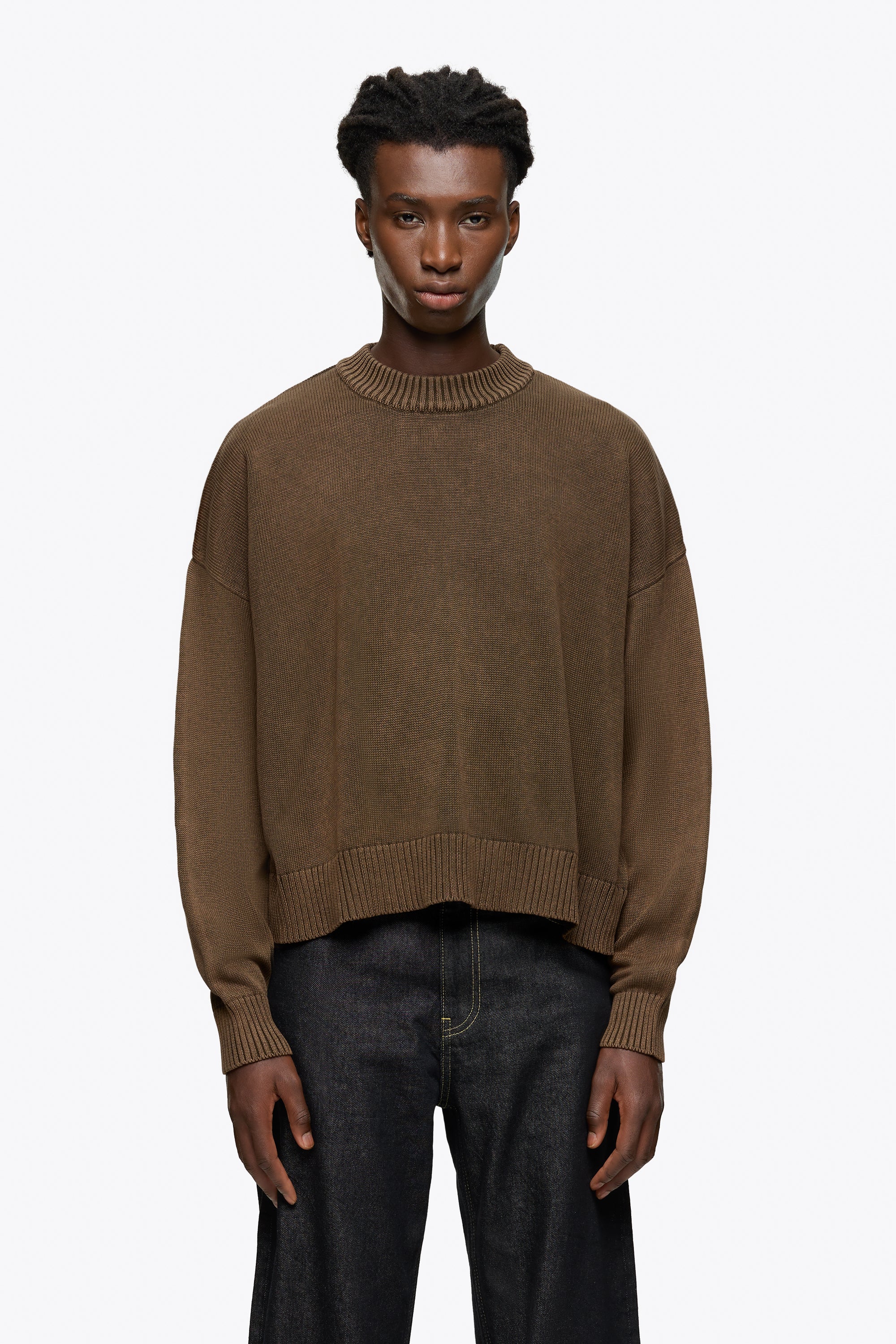 Cropped Knit Sweater
