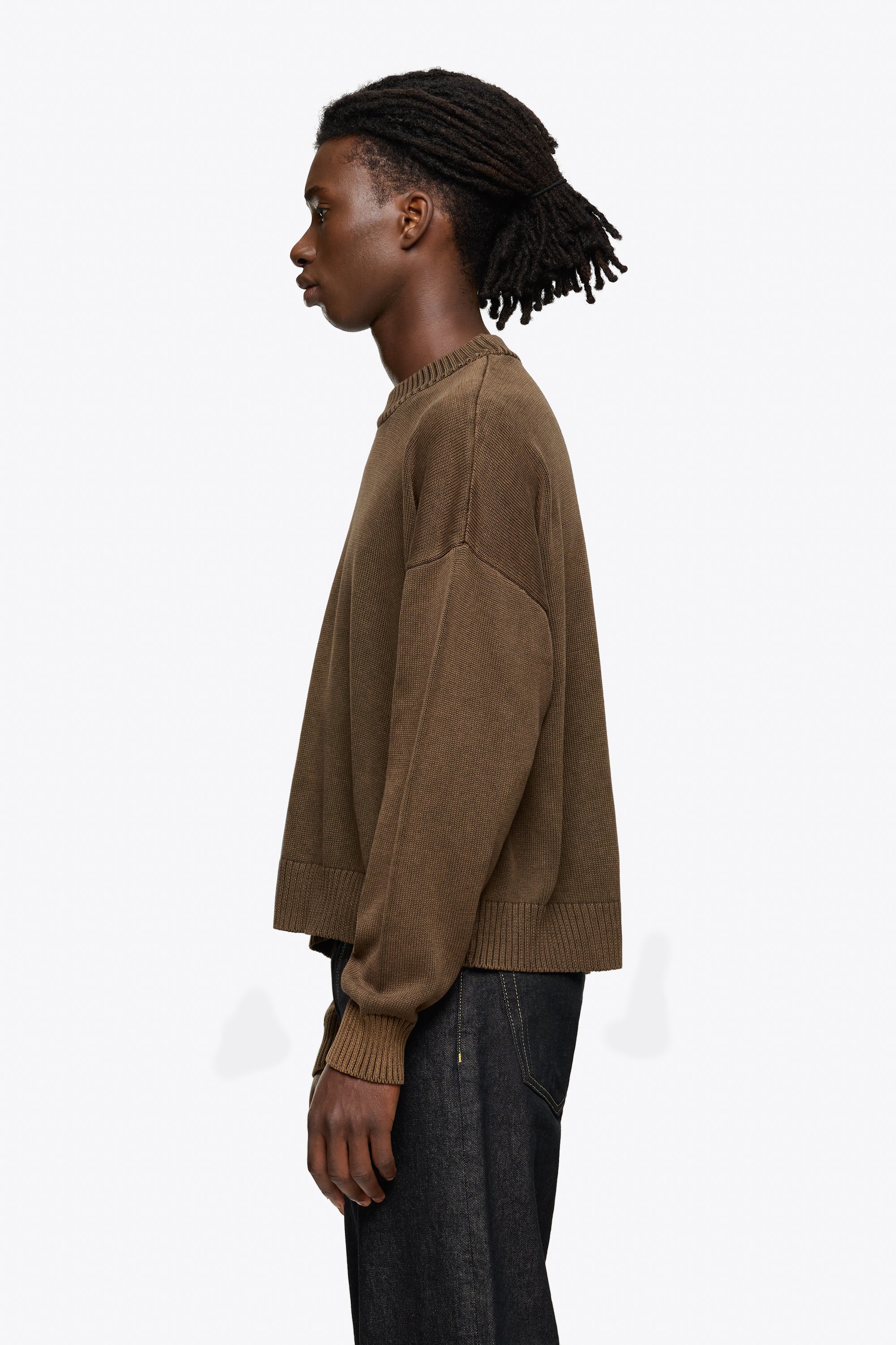 Cropped Knit Sweater - Image 2