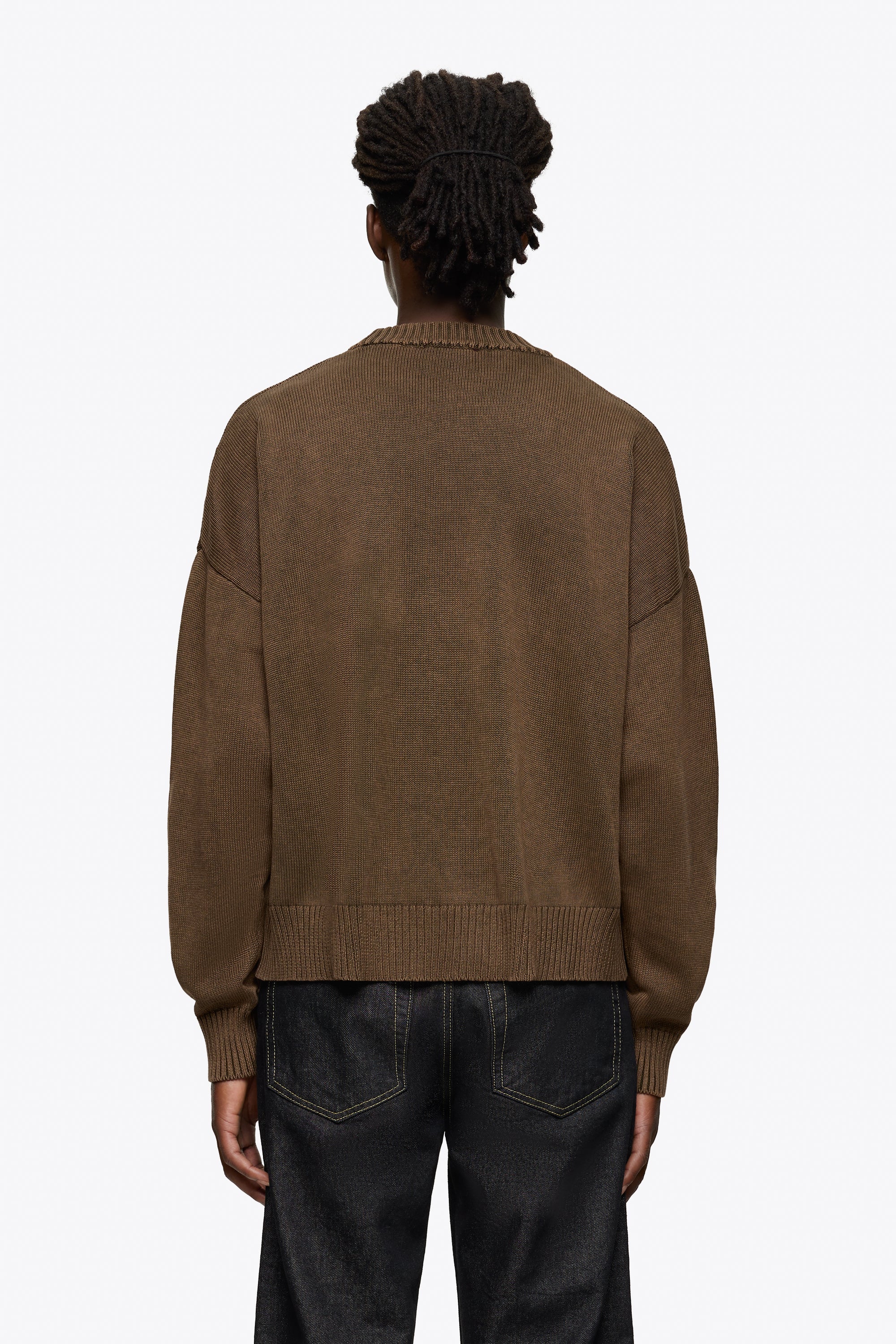 Cropped Knit Sweater - Image 3