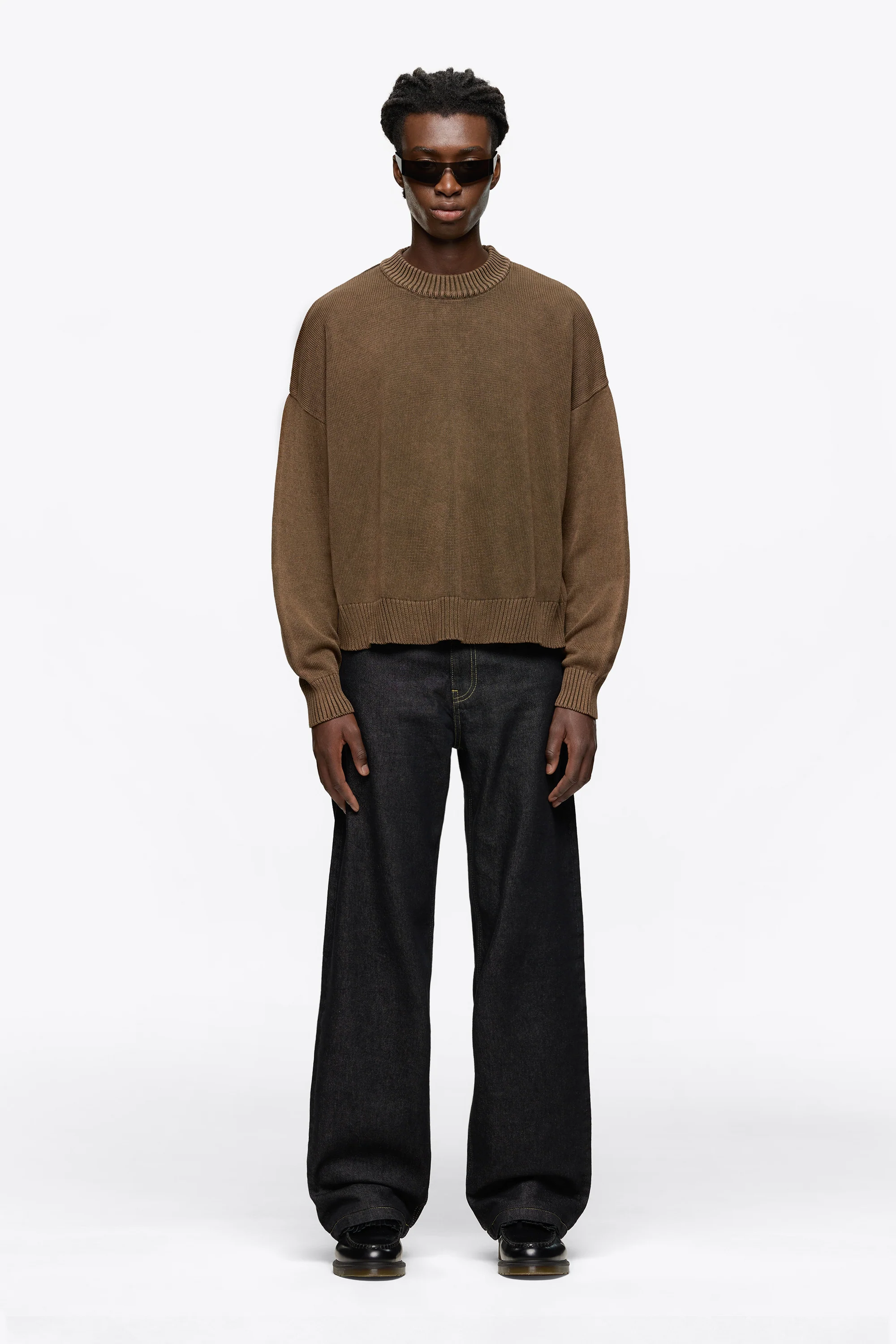 Cropped Knit Sweater - Image 4