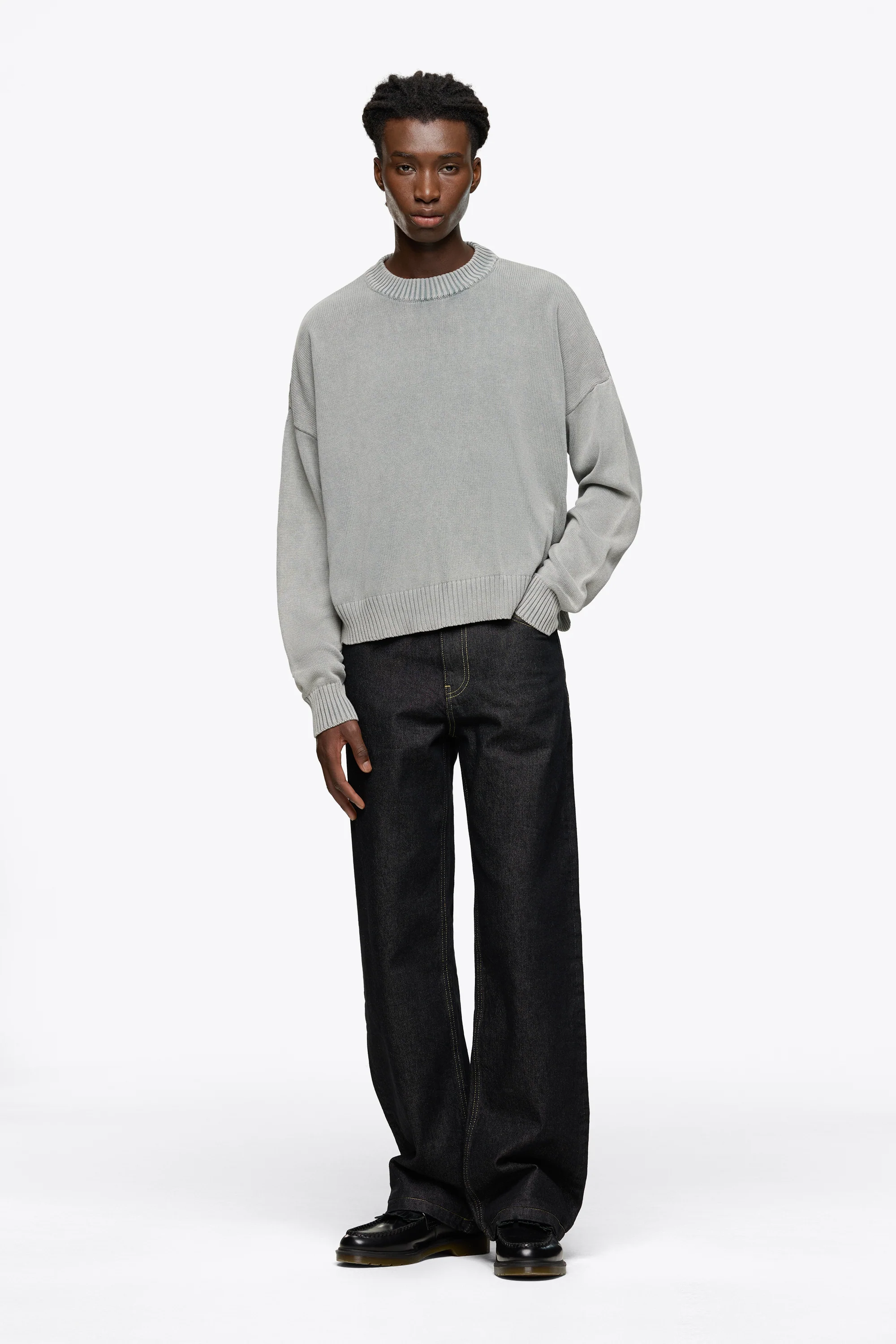 Cropped Knit Sweater - Image 4