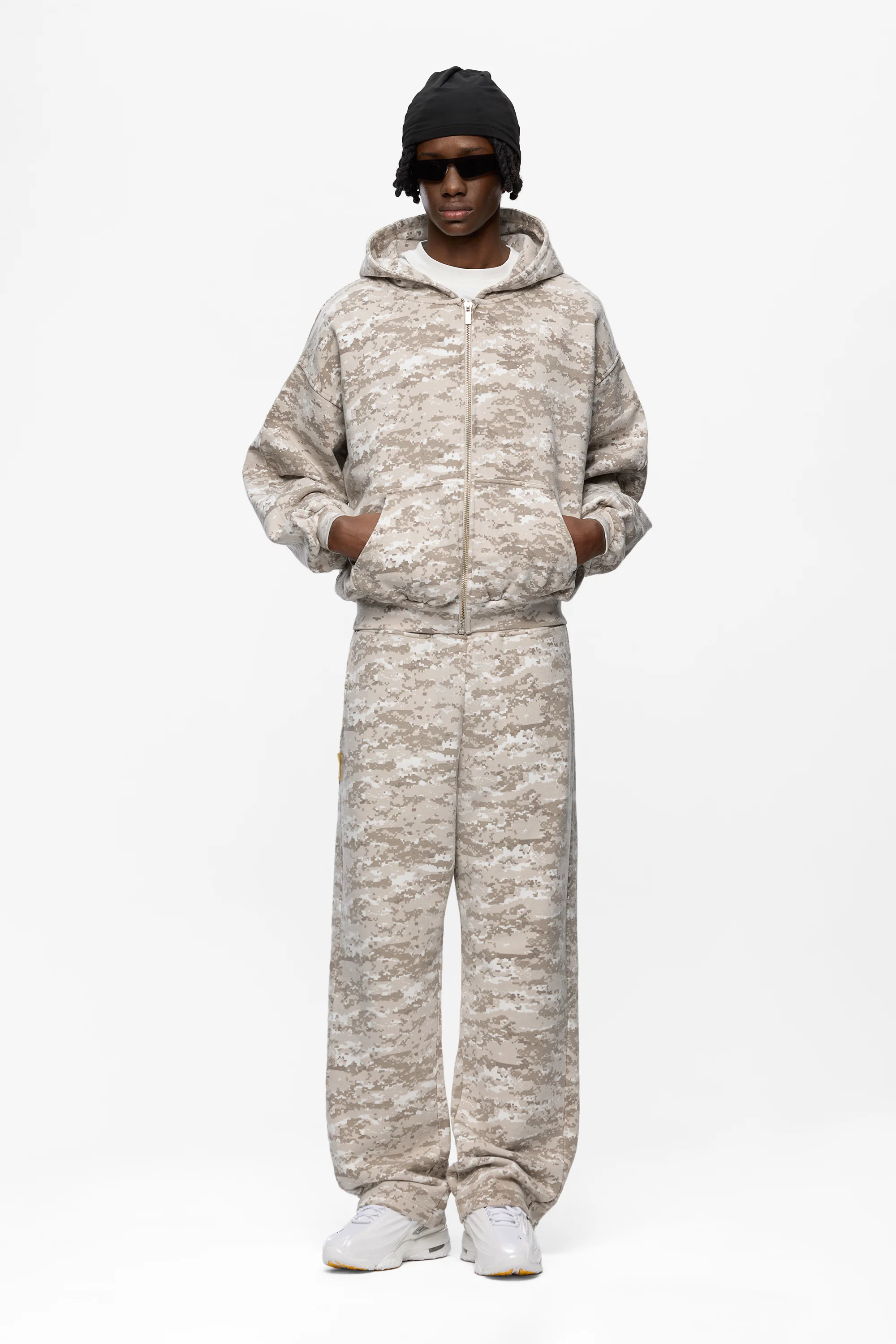 Digital Camo Blank Zip Hoodie - Image 2