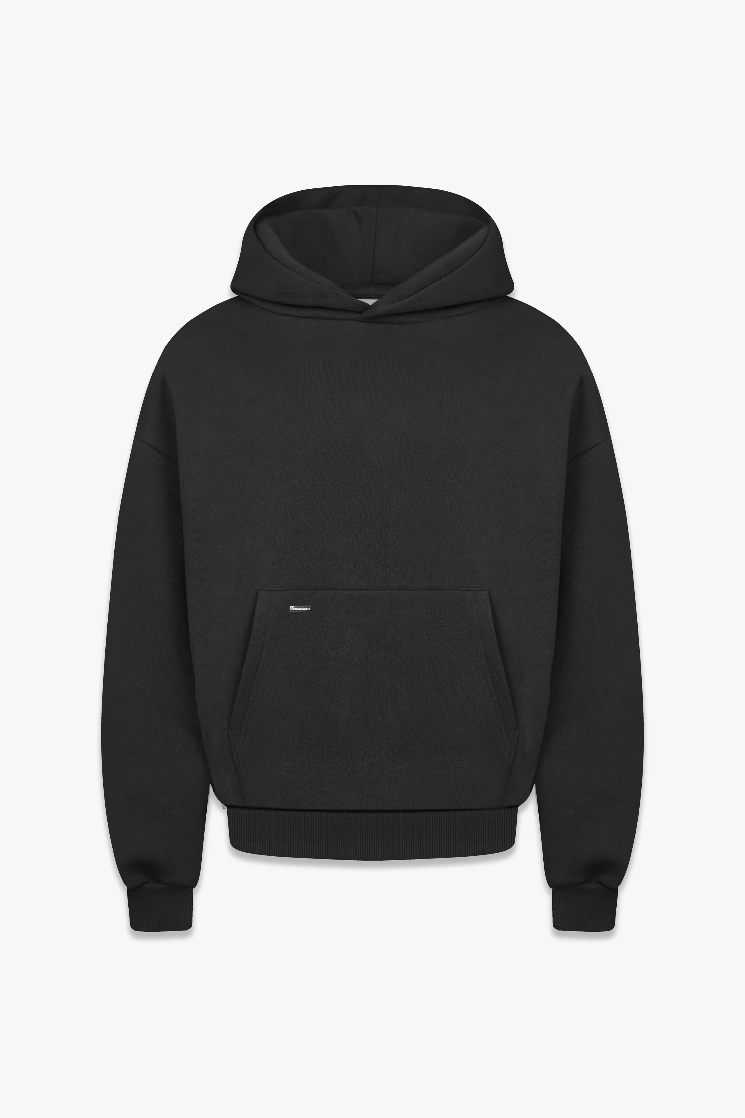 Heavy Blank Hoodie Set Black - Image 2