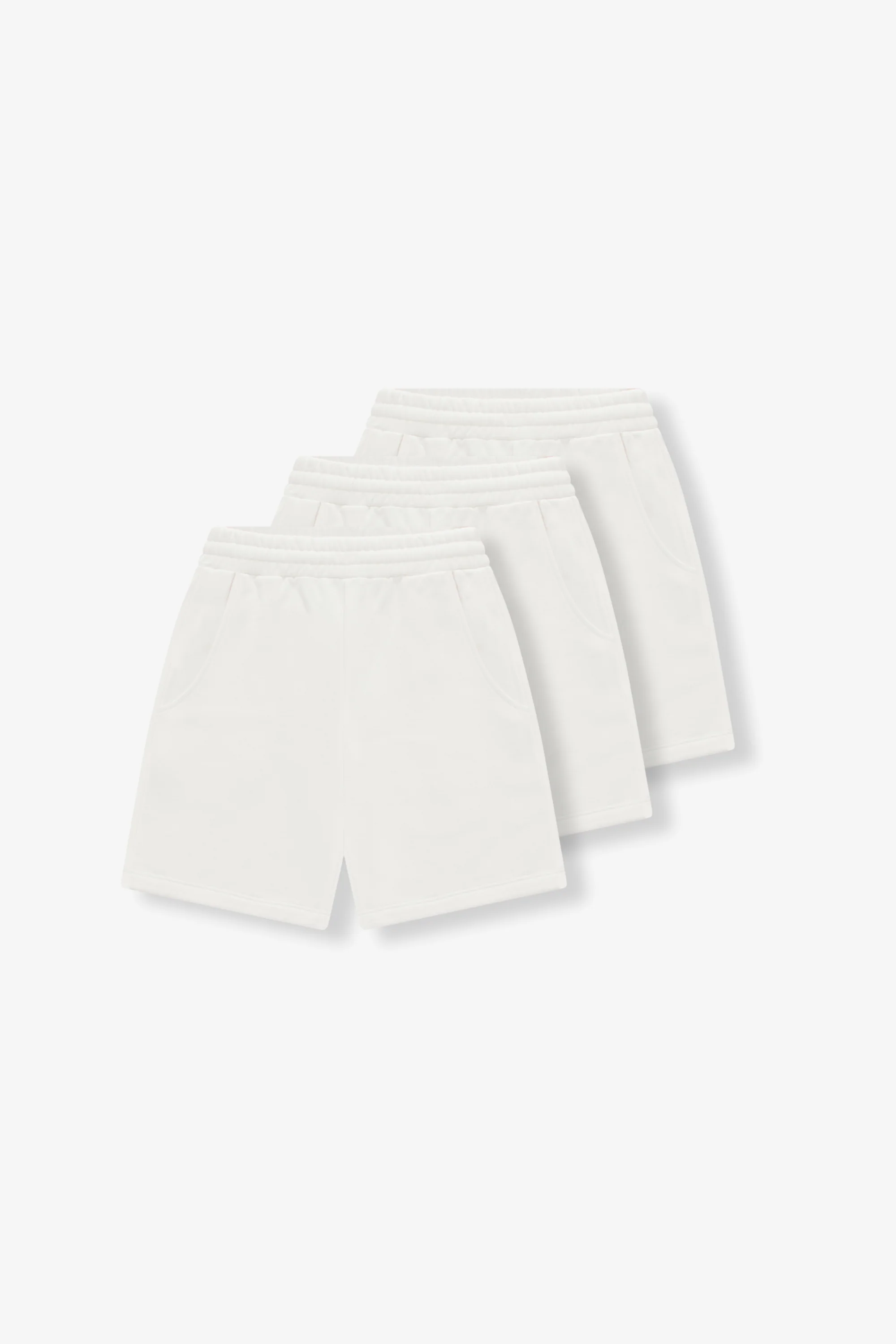 Heavy Blank Shorts Set Cream