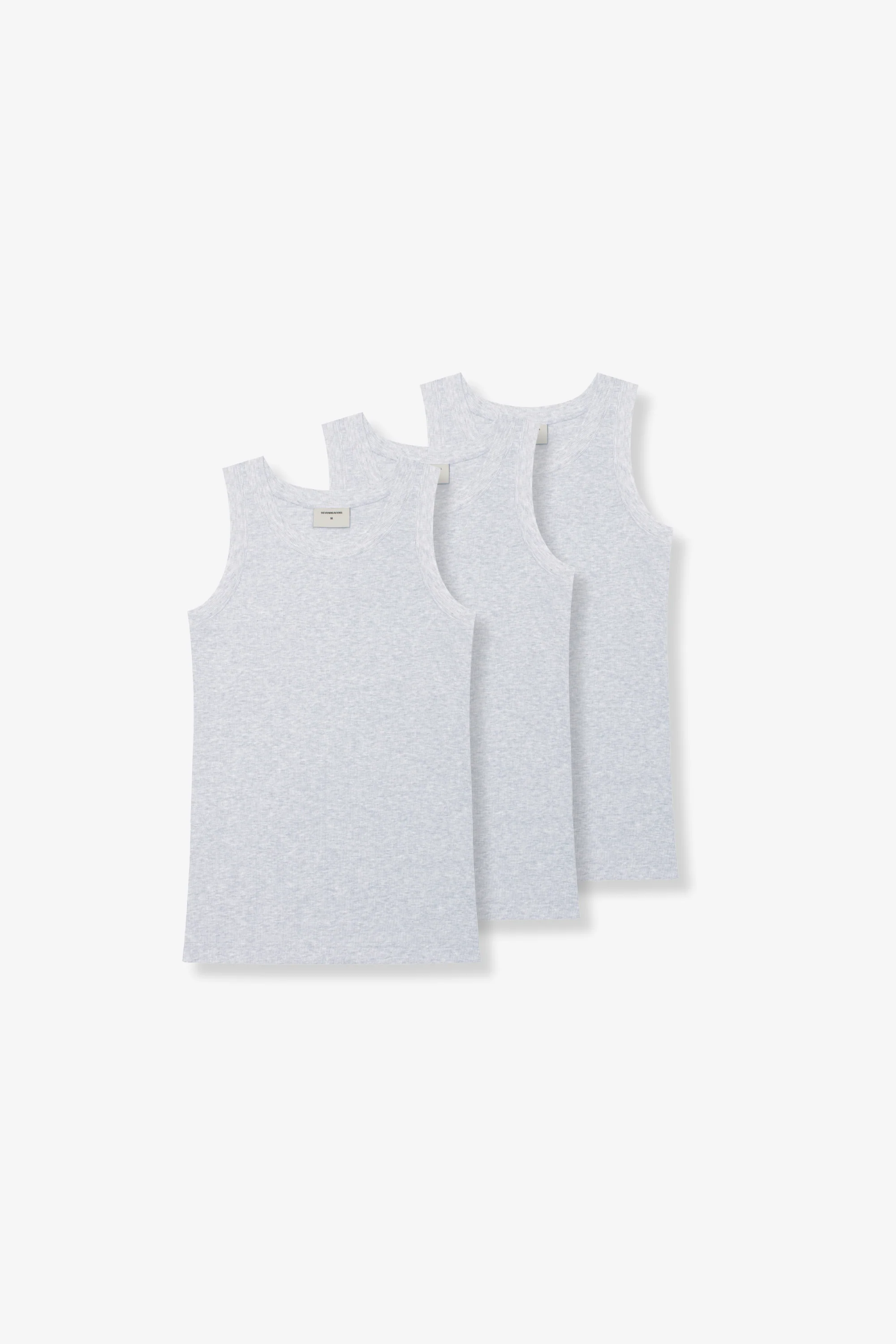 Heavy Blank Tank Top Set Heather Grey