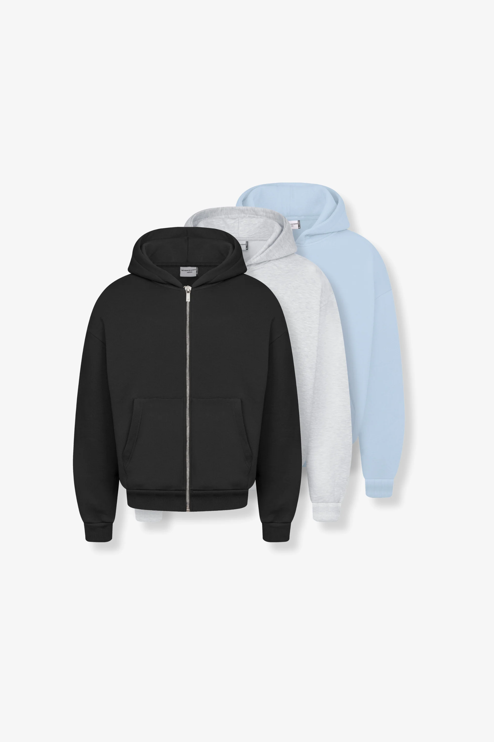 Heavy Blank Zip Hoodie Set Color Mix