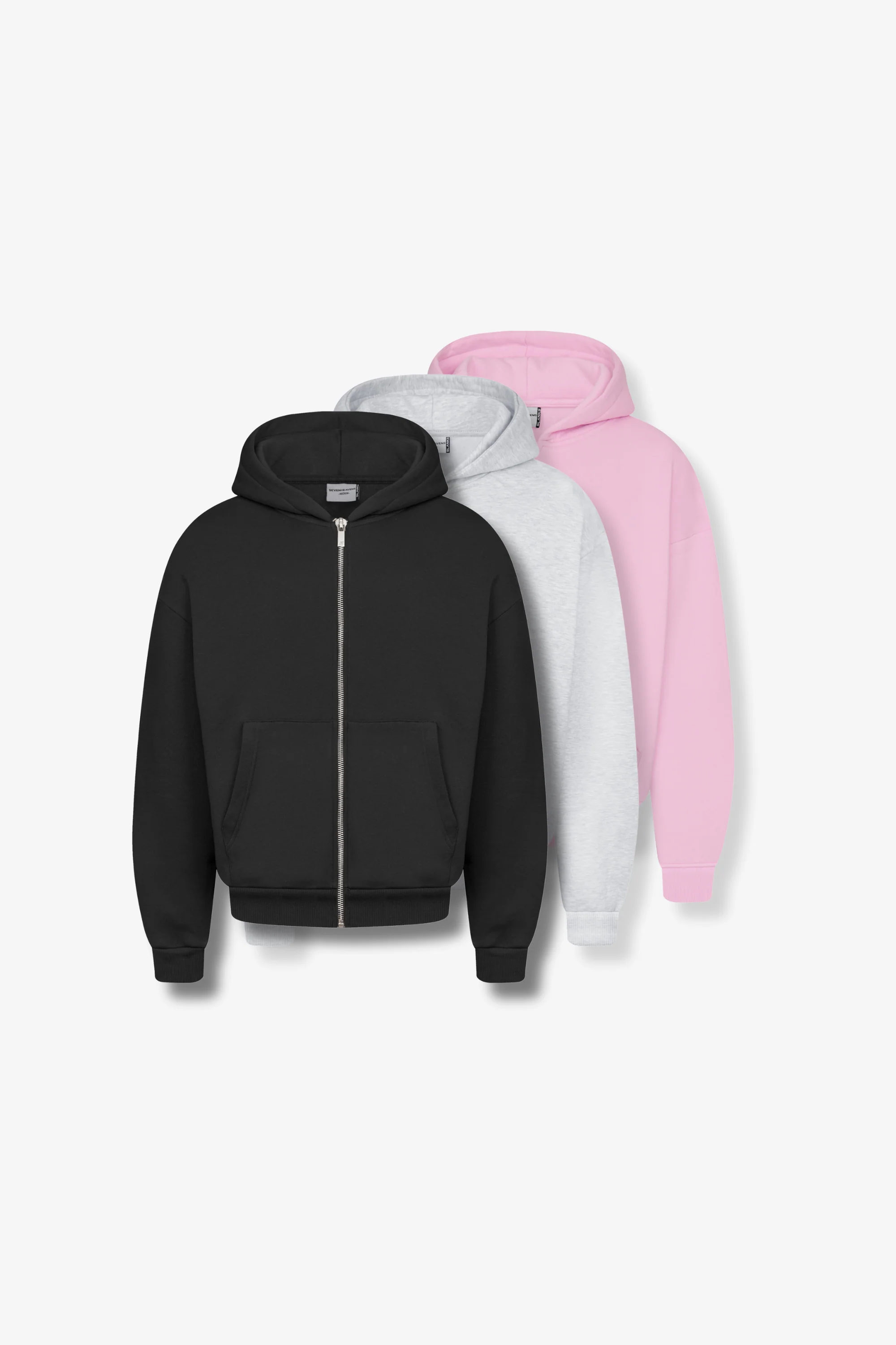 Heavy Blank Zip Hoodie Set Color Mix