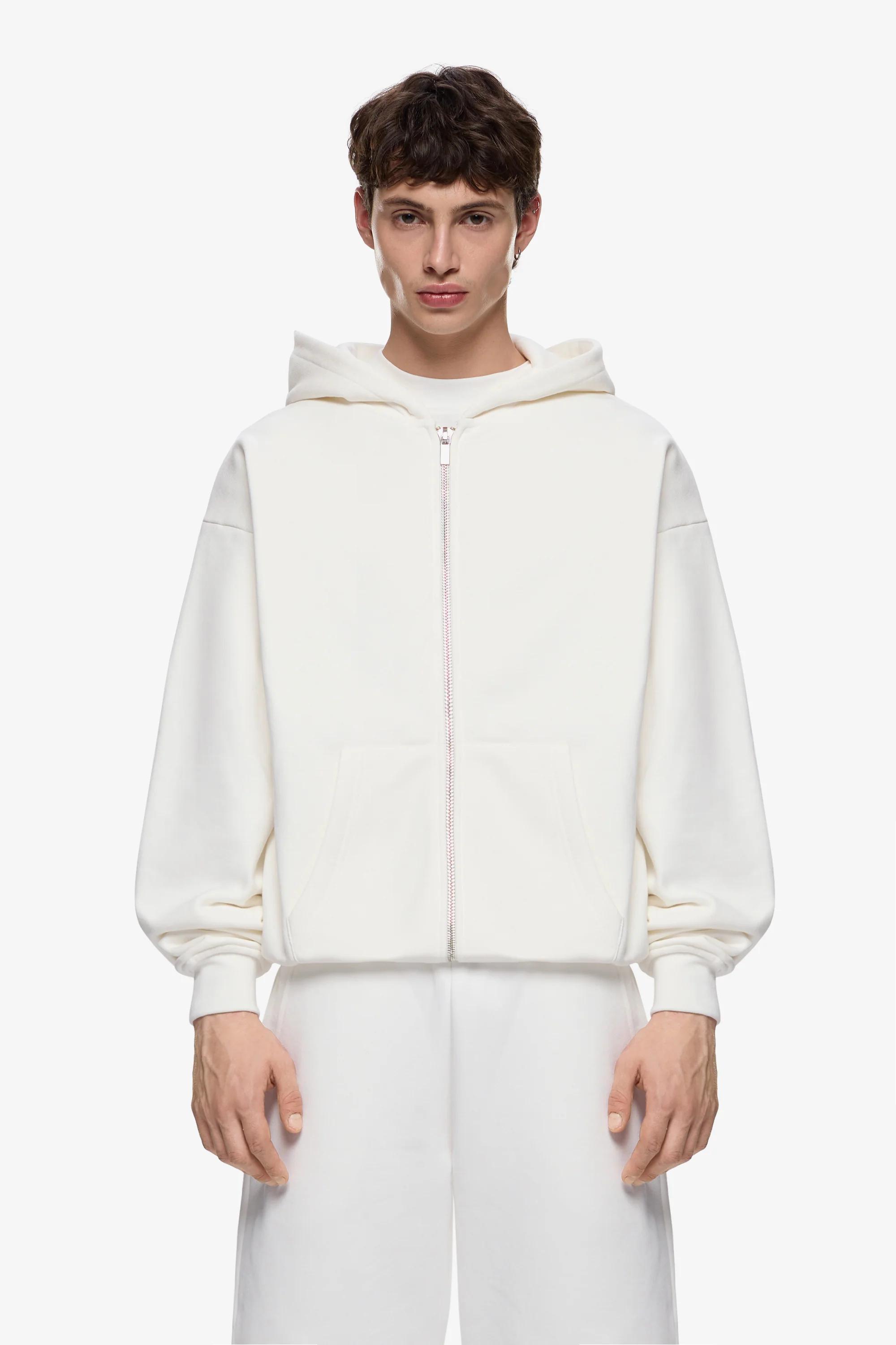 Heavy Blank Zip Hoodie - Image 3