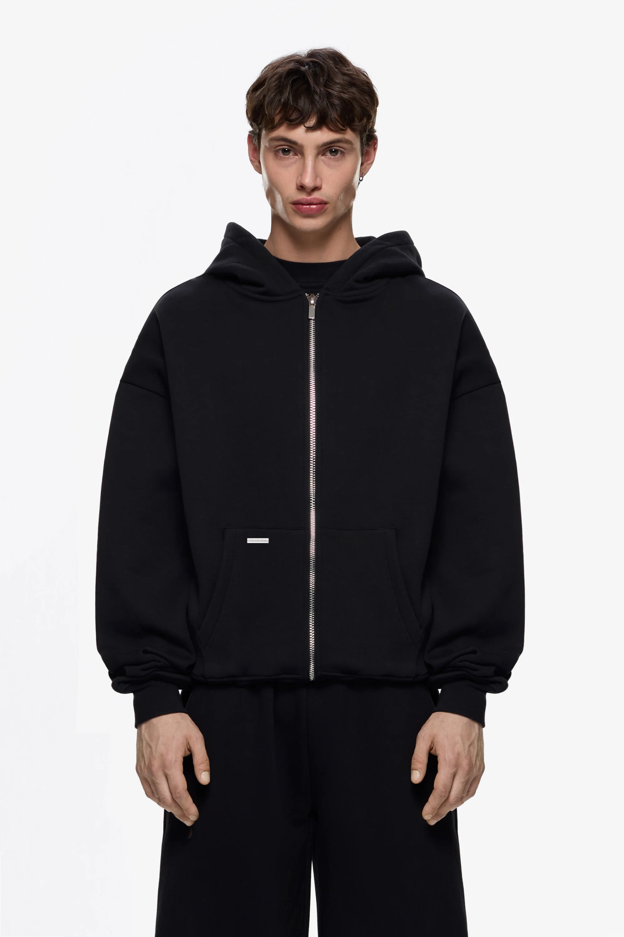 Heavy Blank Zip Hoodie - Image 3