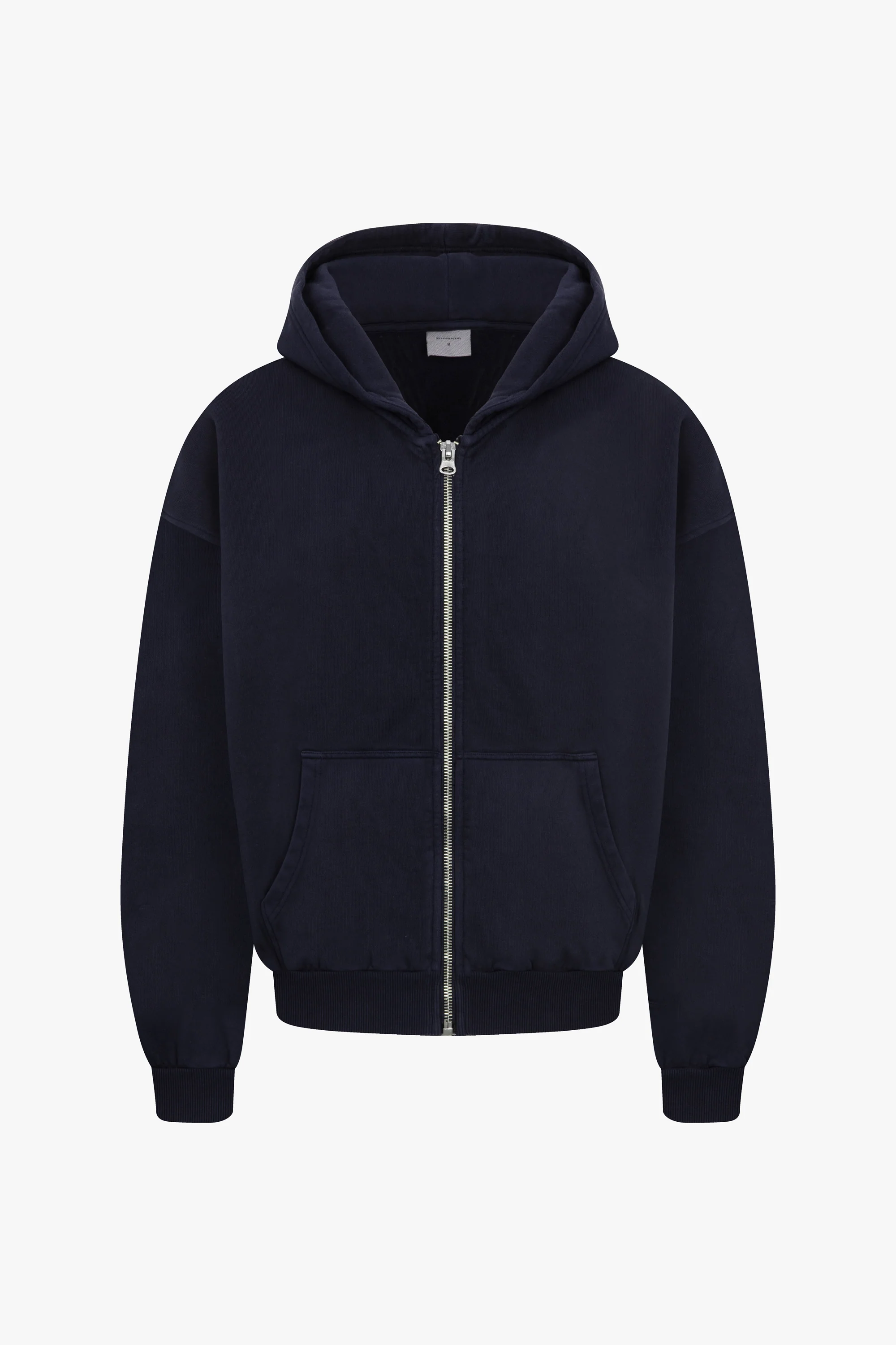 Washed Blank Zip Hoodie