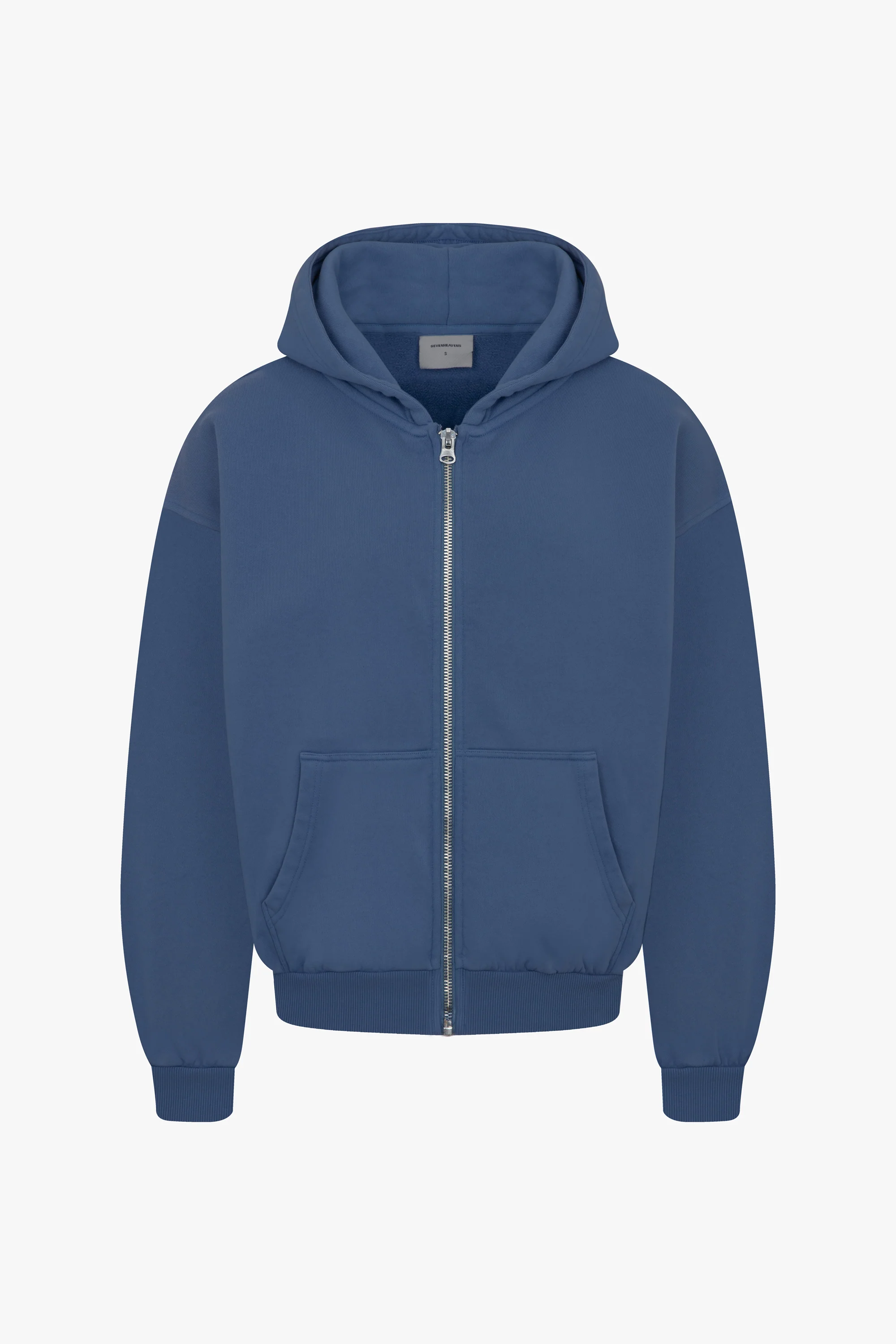 Washed Blank Zip Hoodie