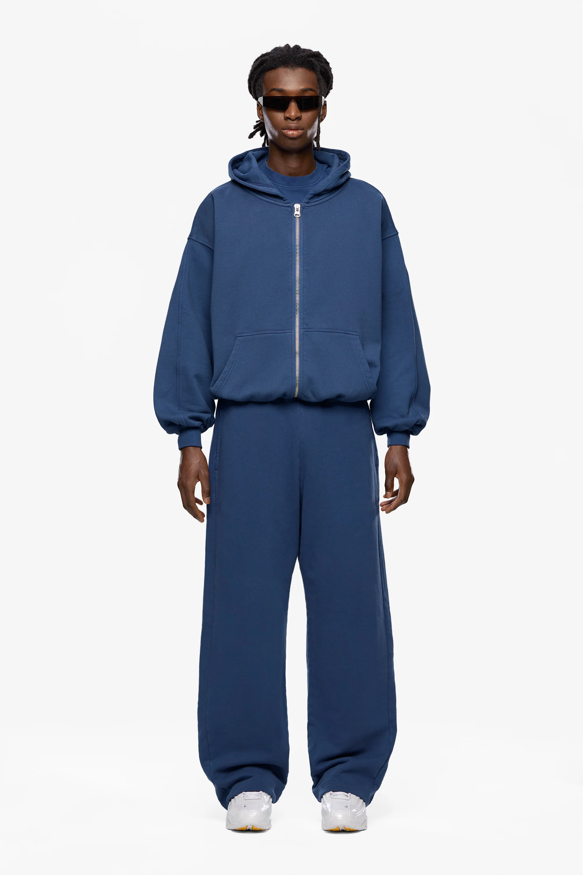 Washed Blank Zip Hoodie - Image 5
