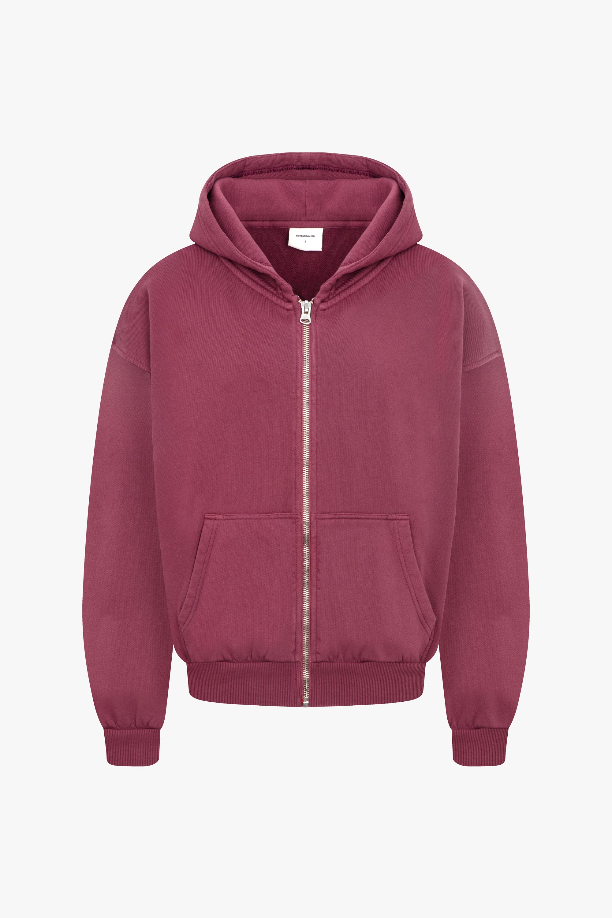 Washed Blank Zip Hoodie