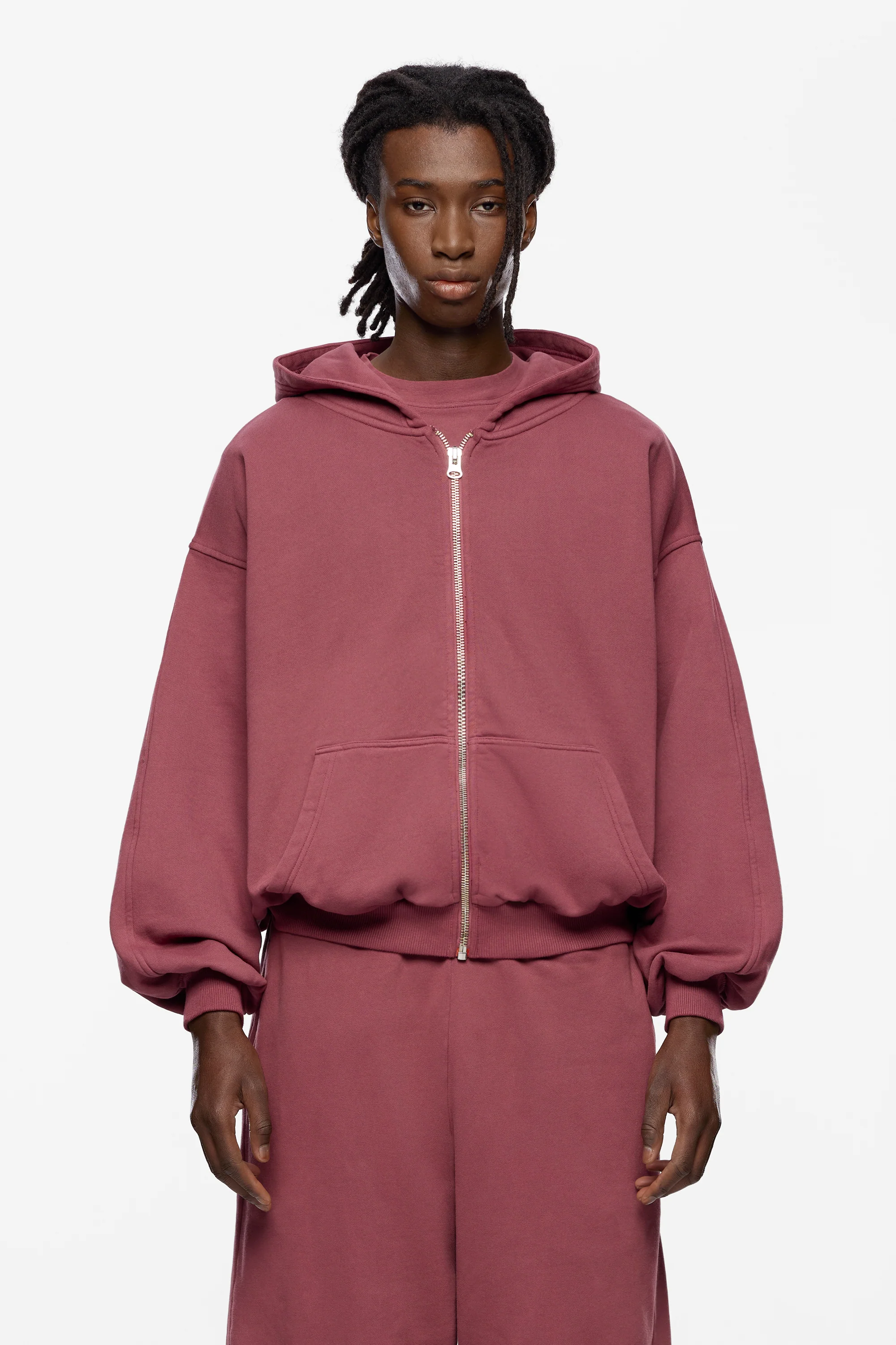 Washed Blank Zip Hoodie - Image 3