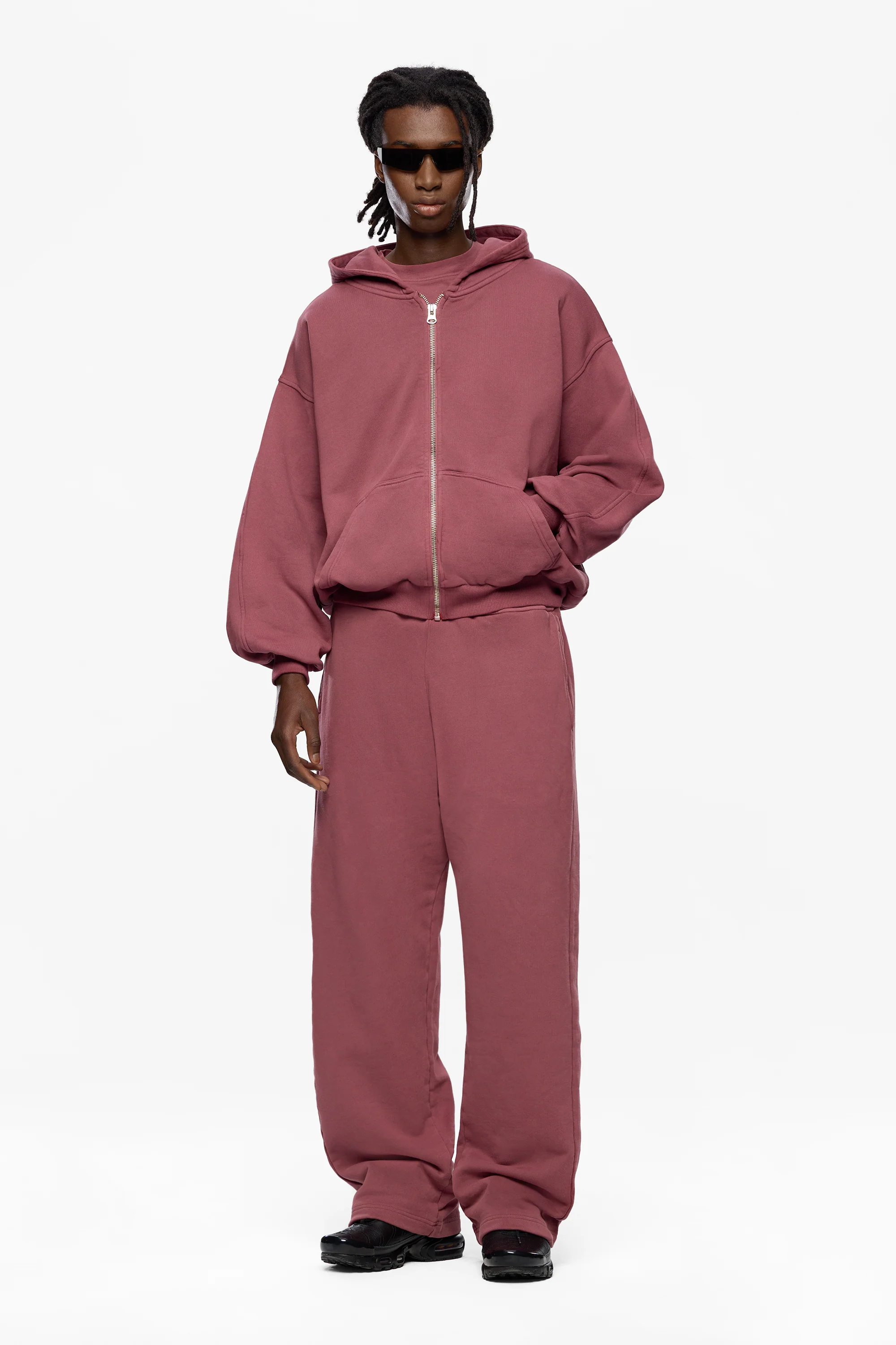 Washed Blank Zip Hoodie - Image 5