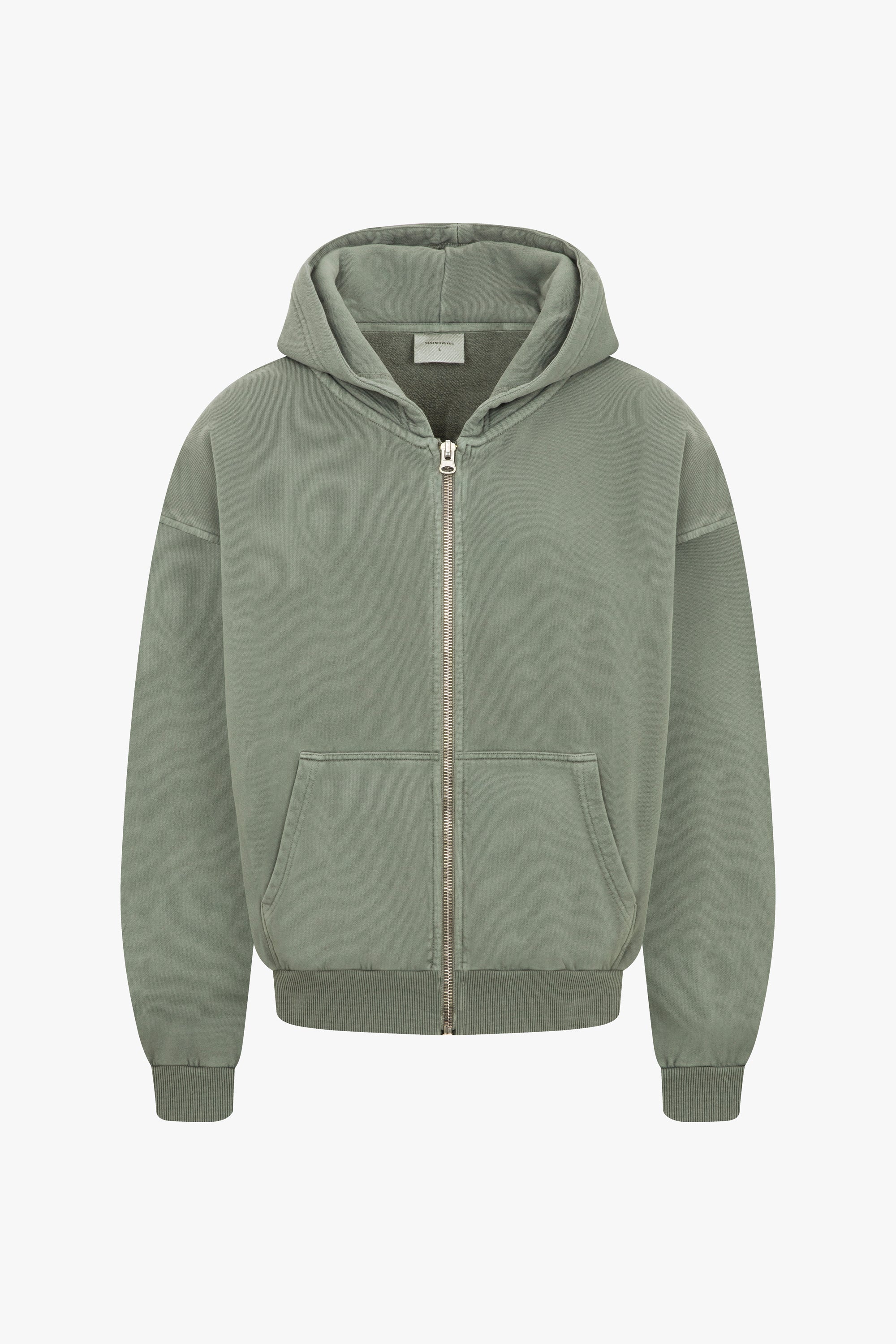 Washed Blank Zip Hoodie