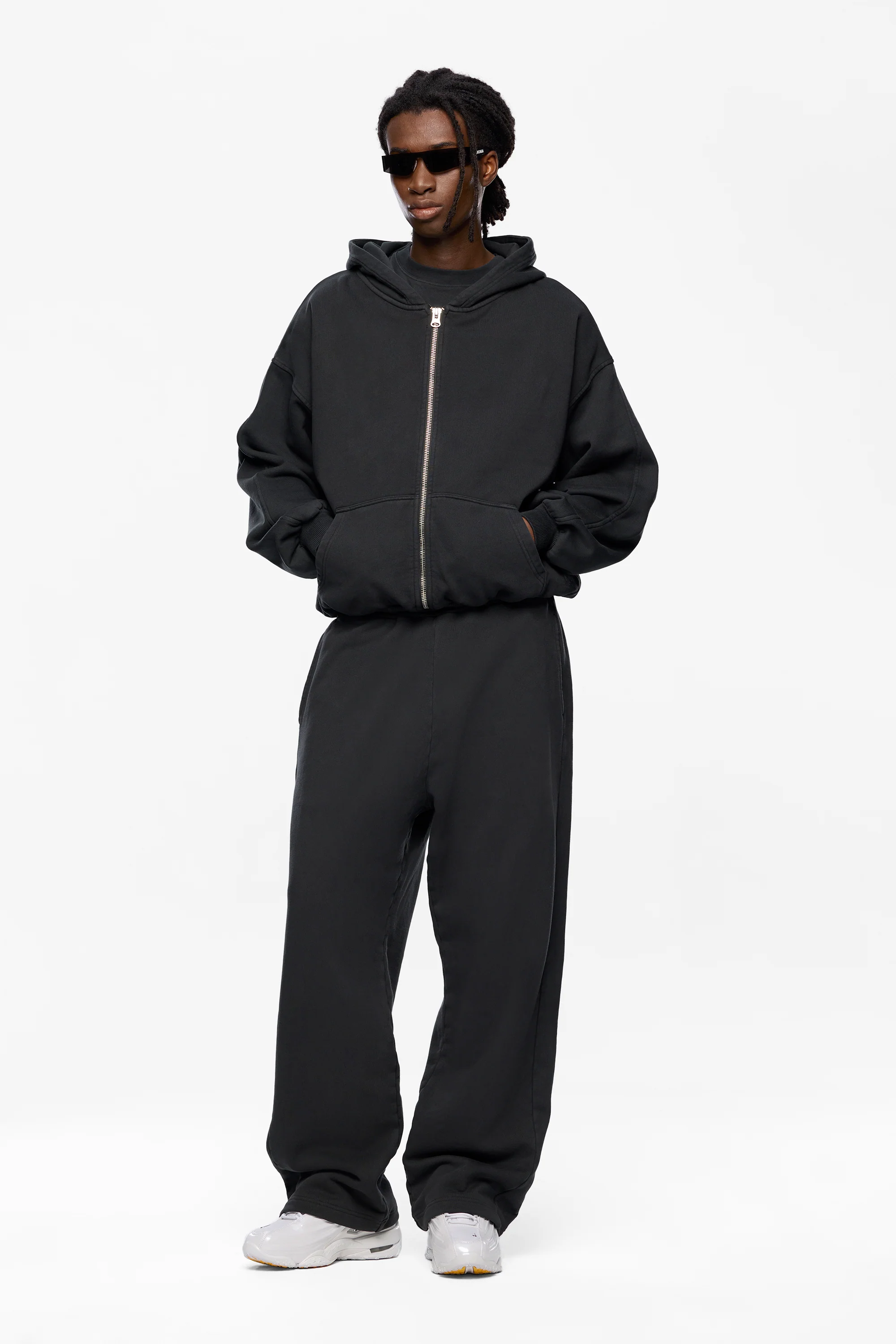 Washed Blank Zip Hoodie - Image 5