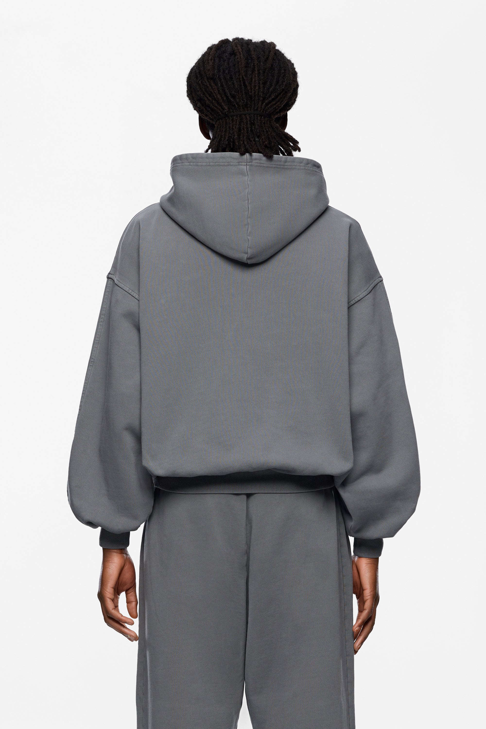 Washed Blank Zip Hoodie - Image 4