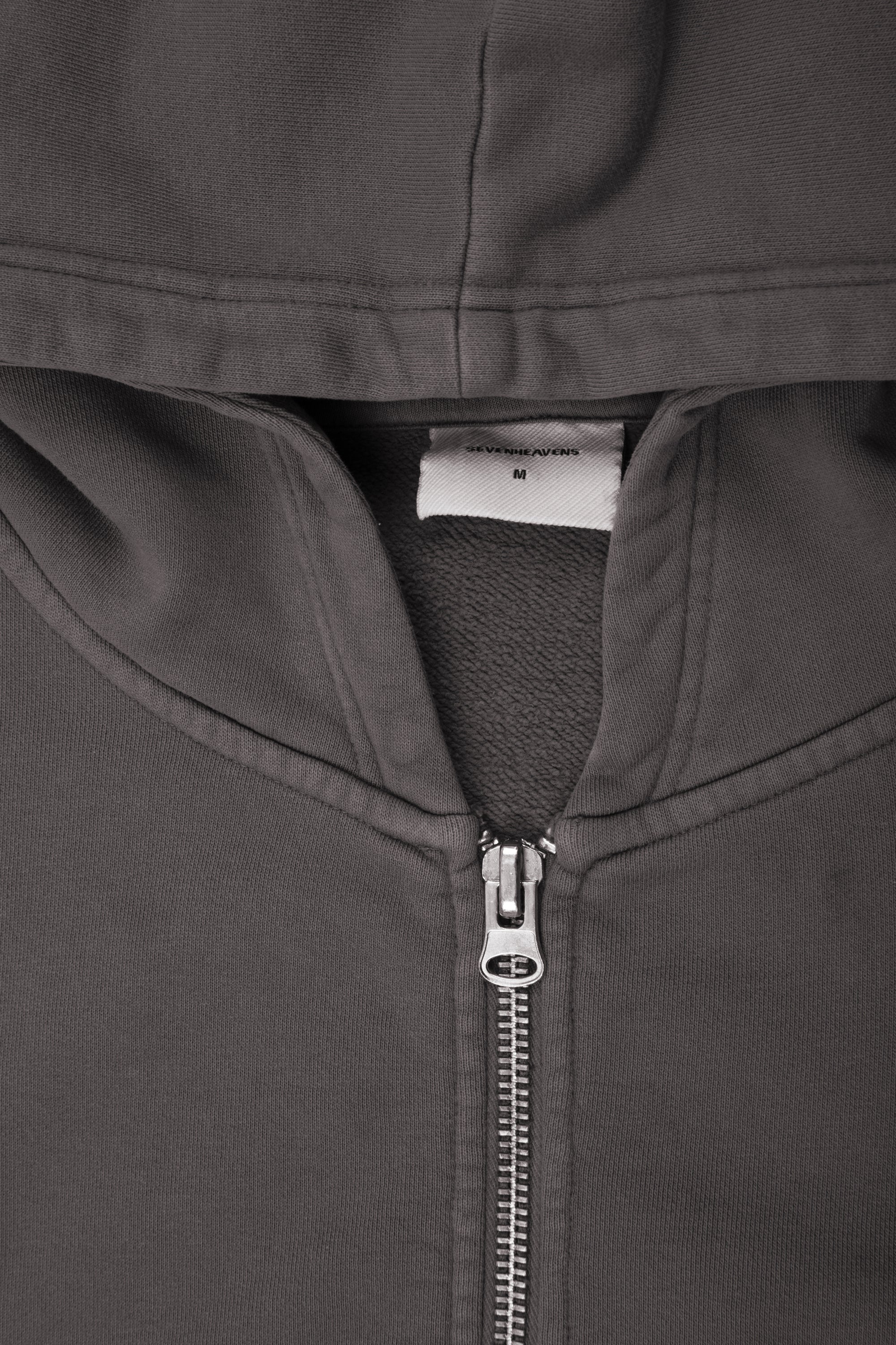 Washed Blank Zip Hoodie - Image 7