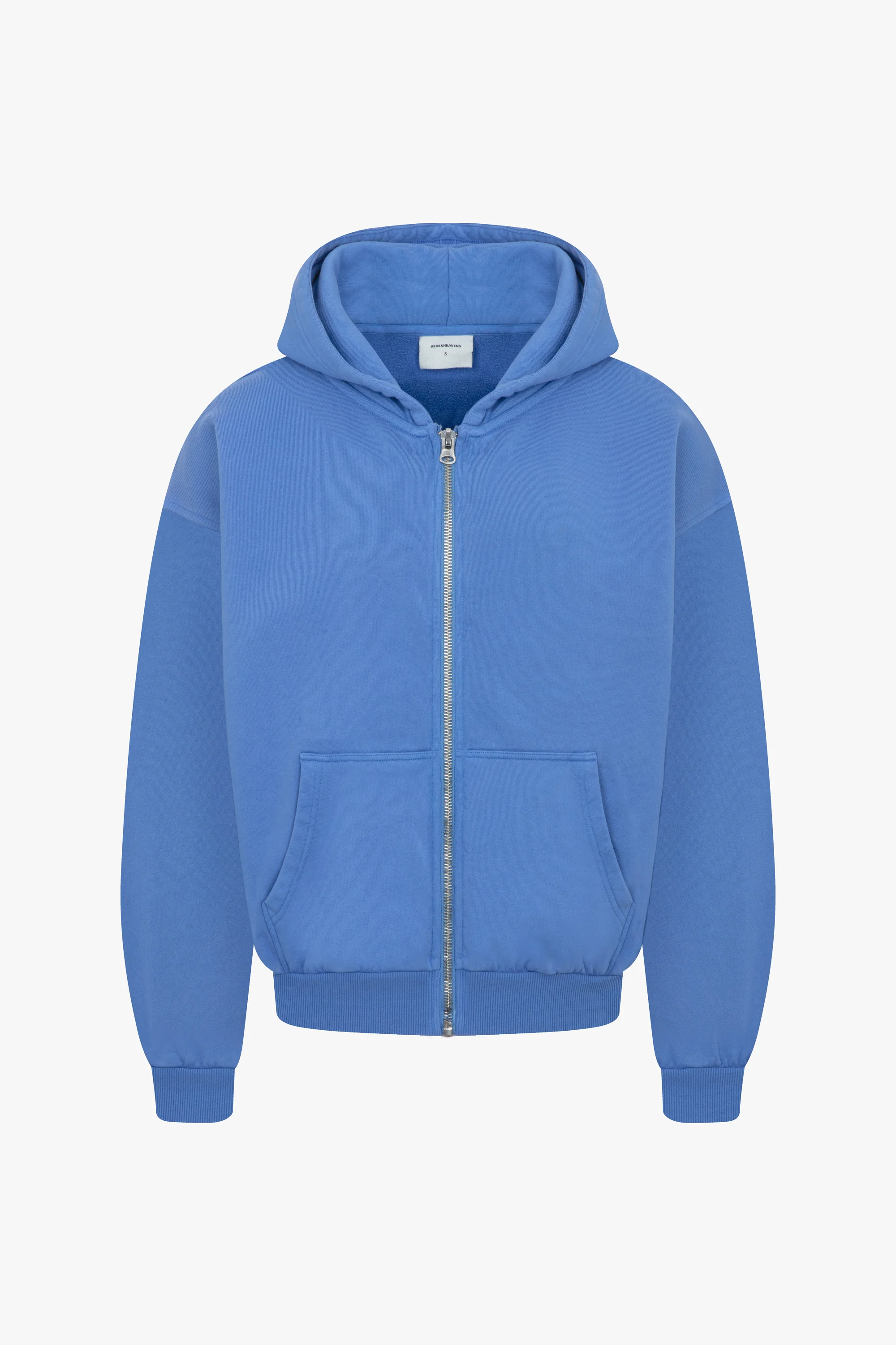 Washed Blank Zip Hoodie