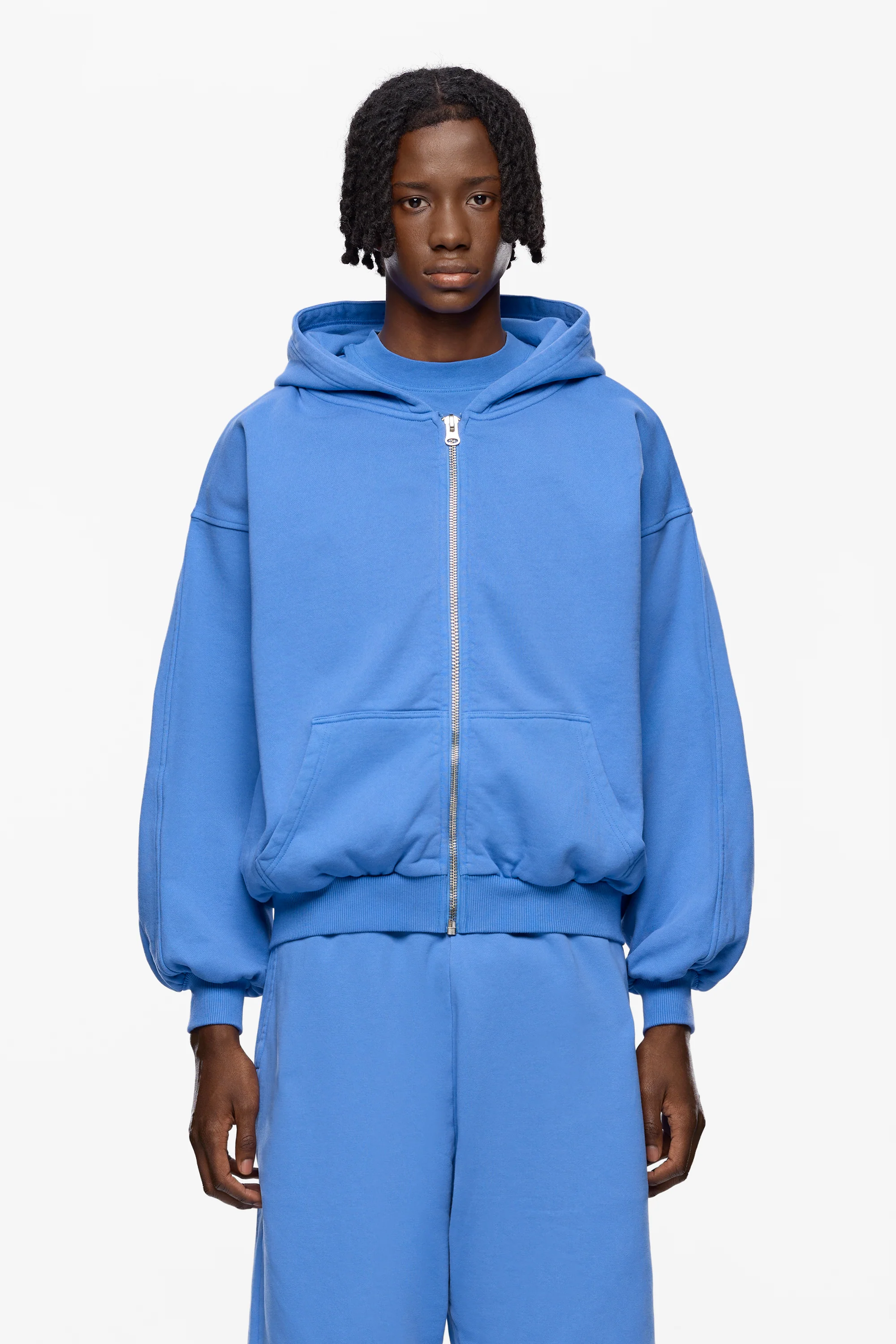 Washed Blank Zip Hoodie - Image 3