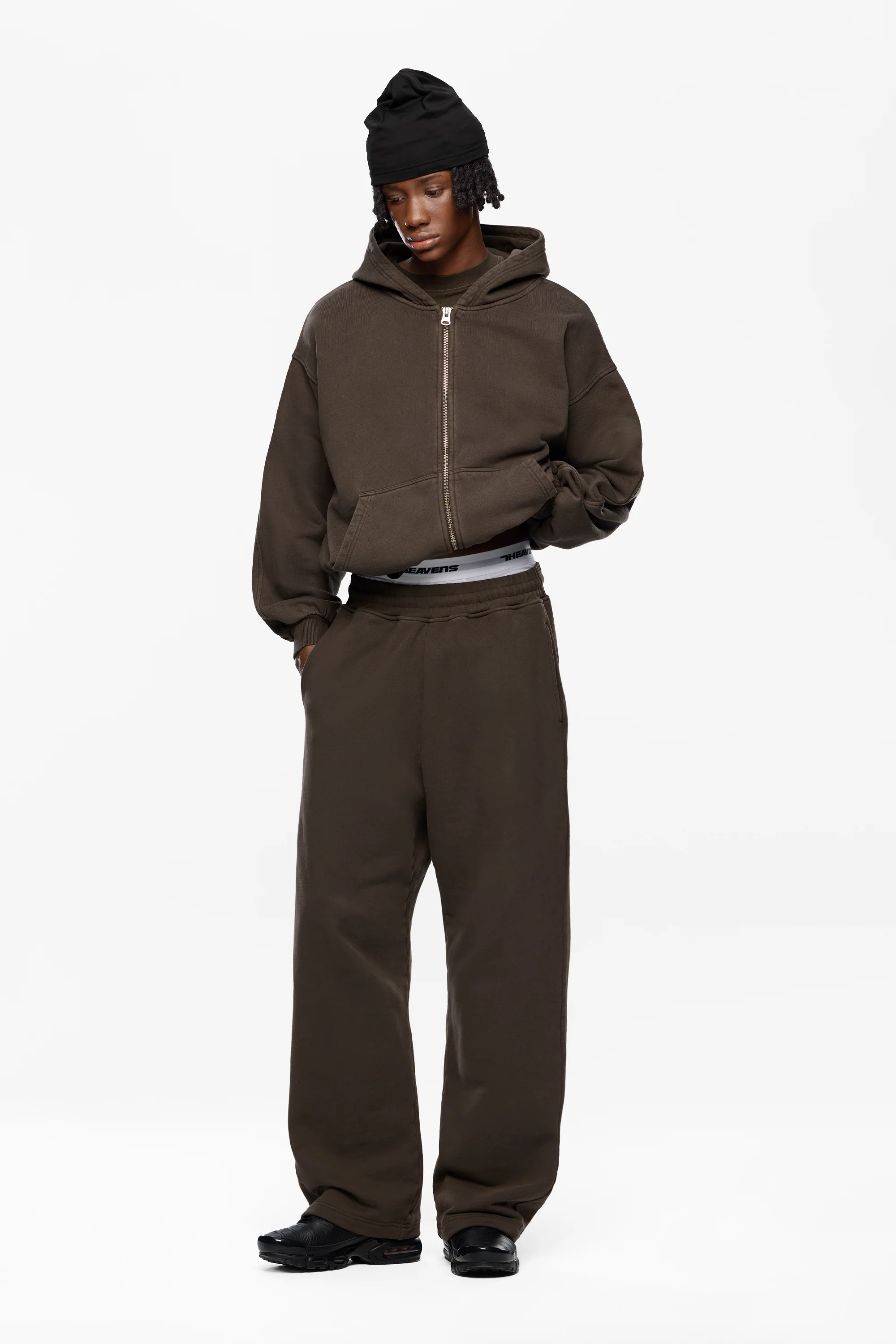 Washed Blank Zip Hoodie - Image 6