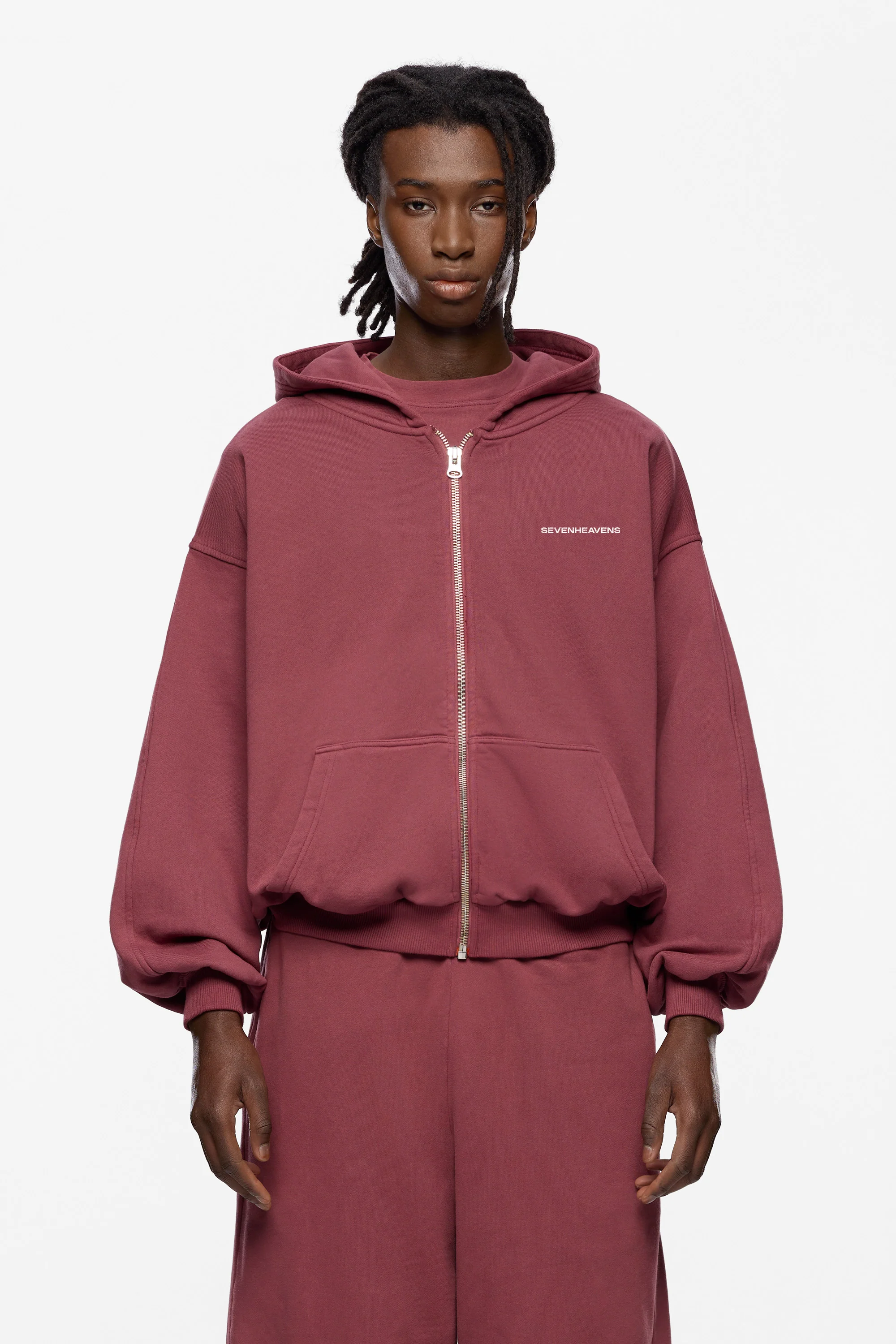 Washed Logo Zip Hoodie