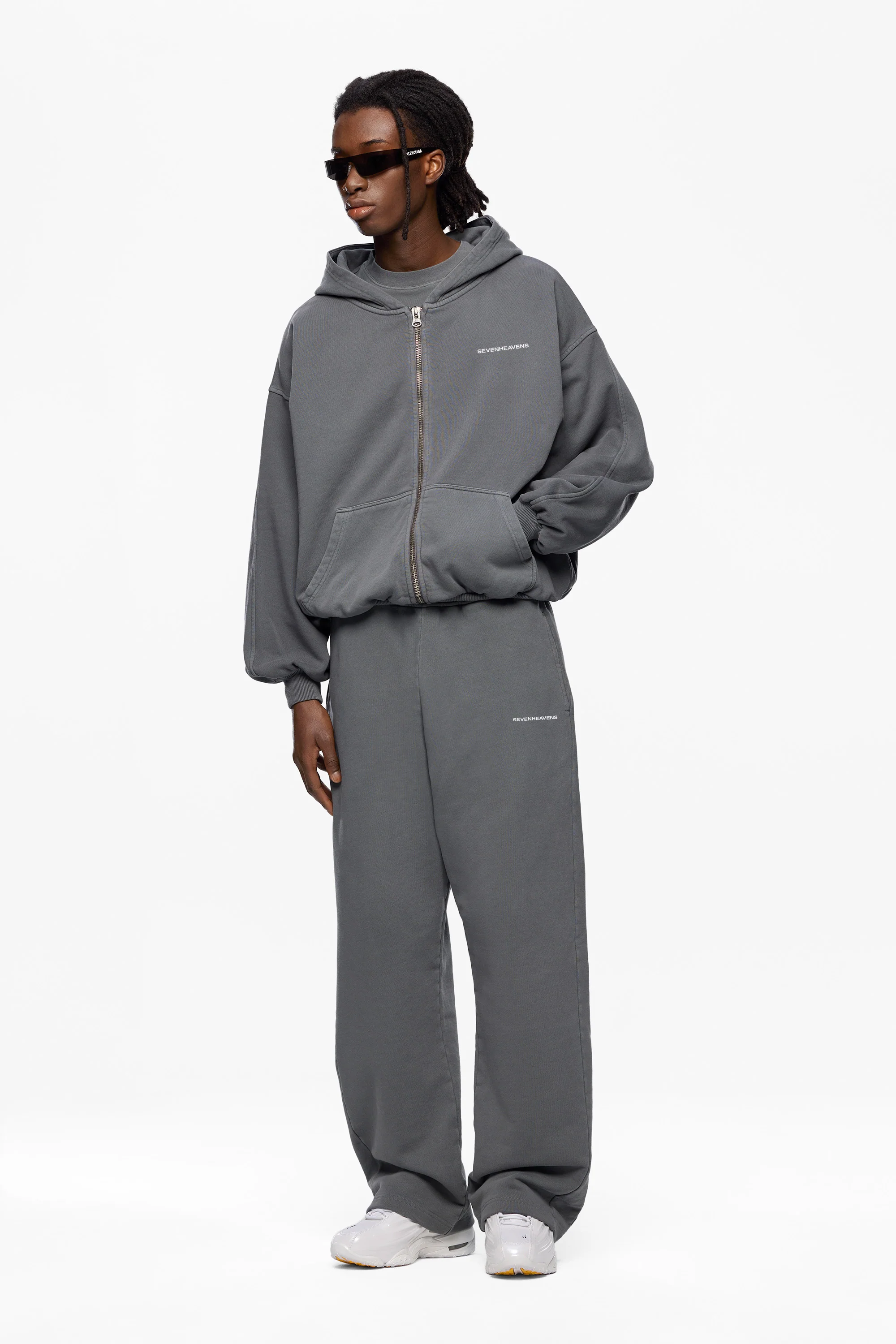 Washed Logo Zip Hoodie - Image 3